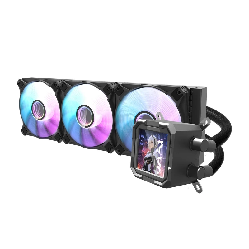 Darkflash CPU-Wasserkühlung DV360S 360-mm-Radiator, RGB-Beleuchtung, schwarz