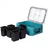 MAKTRAK Organizer kompakt, Werkzeugkiste Blau/transparent, transparenter Deckel
