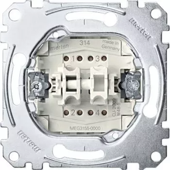 Druckschalter Merten MEG3155-0000 — 1P, metallic, 250 V AC, 10 A