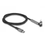 USB-Typ-C-auf-Lightning-Lade- und Datenkabel mit gewinkeltem Stecker und Standfunktion, DELOCK 1,5 m, 9 V 3 A (MFi)