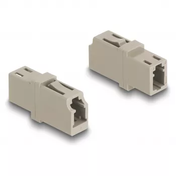 DeLOCK LWL-Kupplung LC Simplex Buchse auf LC Simplex Buchse OM1/OM2 beige