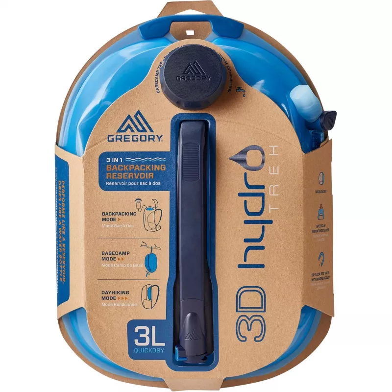 Trinkblase 3D Hydro Trek 3L, Wasserflasche Light Blue, 3 Liter