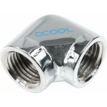 Alphacool HF L-Verbinder G1/4 IG auf G1/4 IG - Chrom (17041)