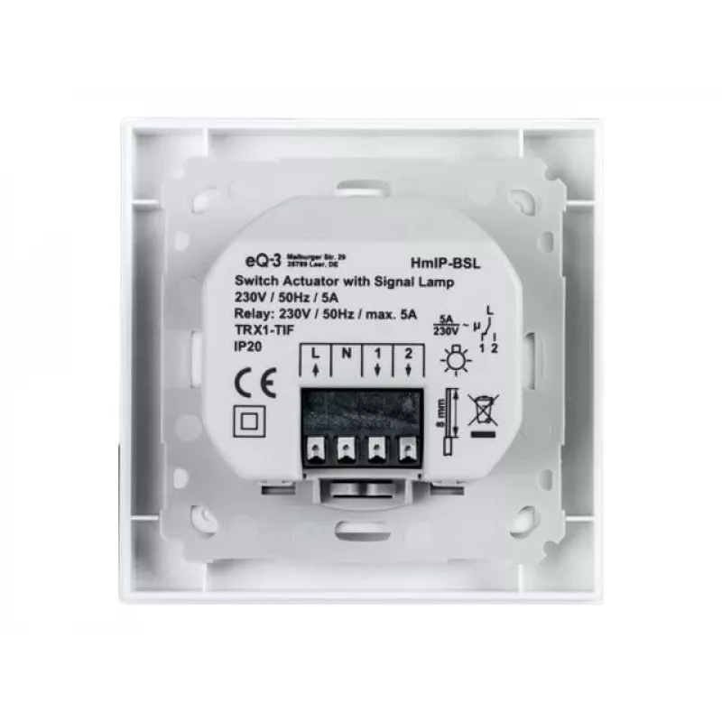 Lichtschalter Homematic IP HmIP-BSL Weiß Tasten IP20 230V 5A