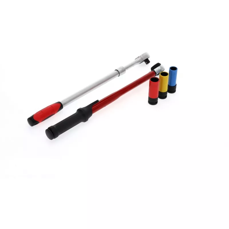 Radwechsel-Werkzeugsatz Gedore R69003000 — 5-teiliges Drehmomentschlüssel-Sortiment, schwarz/rot