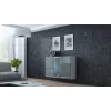 Cama Sideboard VIGO 90/120/38 weiß/grau glänzend