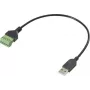 Renkforce USB 2.0 Adapterkabel [1x 2.0 Stecker A - 1x Klemmanschluss] RF-6443966 30 cm (RF-6443966)