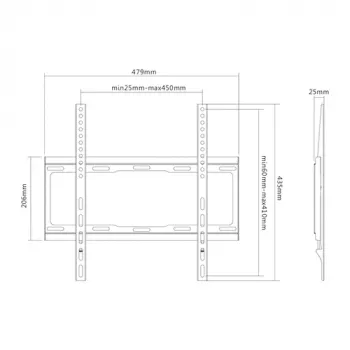 TV-Halterung SUNNE 32-55-EF Schwarz 139,7 cm (55 Zoll)
