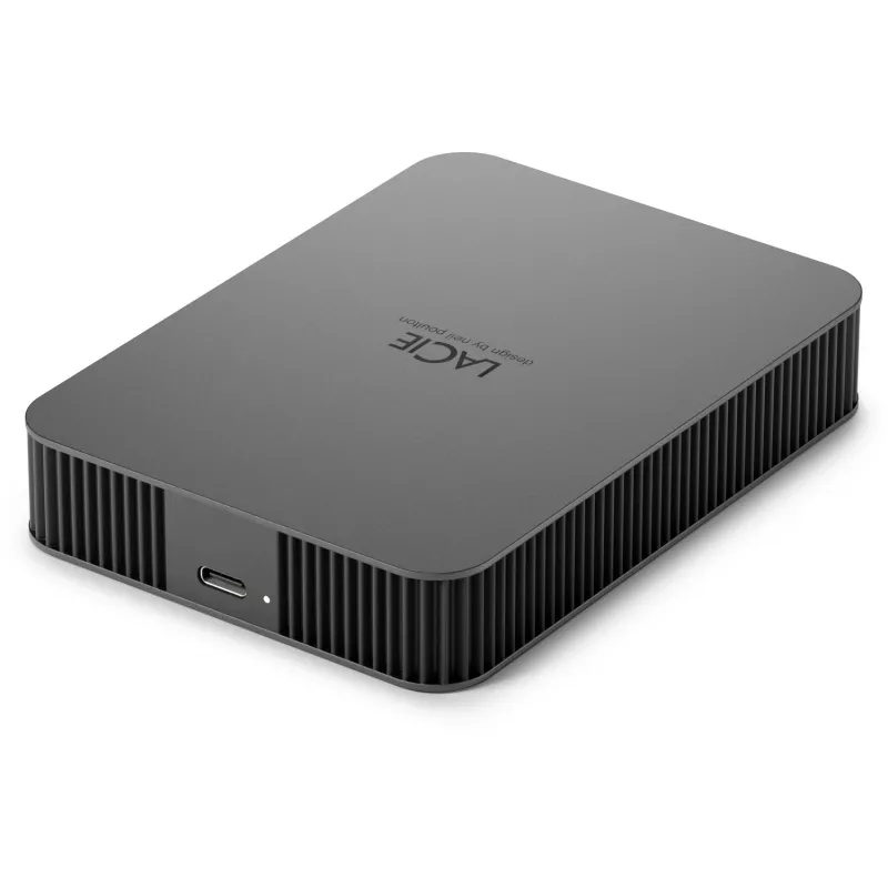 LaCie Mobile Drive Secure 5TB tragbare externe Festplatte 2,5 Zoll Mac & PC Space Grey Datenrettungsdienst (STLR5000400)
