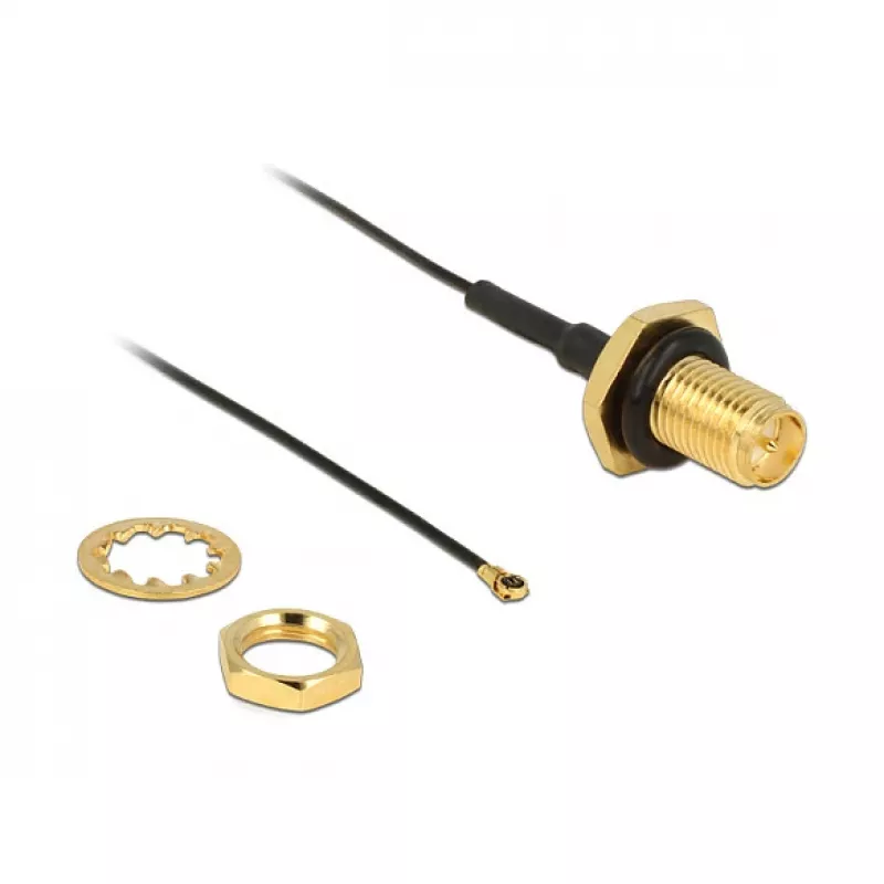 Koaxialkabel DeLOCK 0,2 m RP-SMA/MHF IV