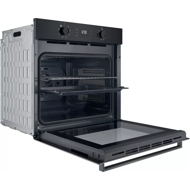 INDESIT Backofen | IO K55C B | 71 L | Elektro | Katalytisch | Elektronisch | Höhe 59,5 cm | Breite 59,5 cm | Schwarz