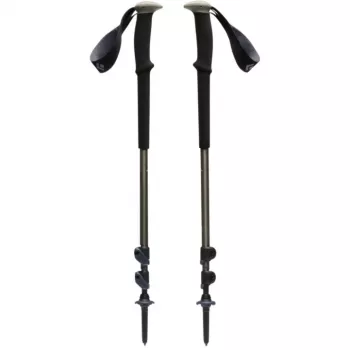 Trekkingstöcke Trail, Fitnessgerät schwarz/olivgrün, 1 Paar, 100–140 cm
