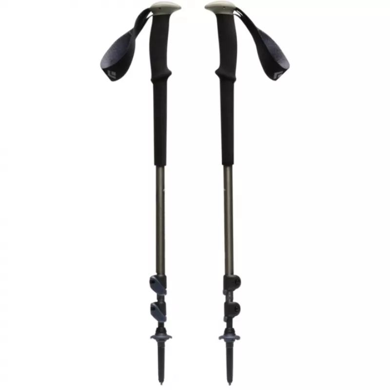 Trekkingstöcke Trail, Fitnessgerät schwarz/olivgrün, 1 Paar, 100–140 cm