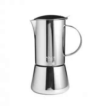 Espressomaschine Adler AD 4419 — Edelstahlgehäuse, kompakte Größe