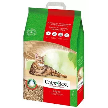 Katzenstreu cat'sbest Eco Plus 20 L (Holz, biologisch abbaubar) 8,6 kg, schnell absorbierend, Geruchsneutralisierung