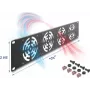 Abdeckplatte DELOCK 67416 – Metall-Rack-Zubehör mit 4 eingebauten Lüftern, dunkelgrau