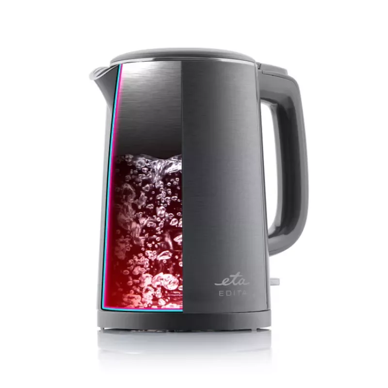 ETA Wasserkocher | ETA859590020 EDITA | Elektrisch | 2200 W | 1,5 L | Edelstahl | 360° drehbare Basis | Grau