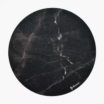 Bodenschutzmatte für Stühle Arozzi Zona Round Floor Pad – Schwarz Marble, Runde Schutzmatte für Hart- und Teppichböden
