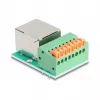 DeLOCK 90652 Kabel-Adapter RJ45 8-Pin-Klemmleiste Grün Silber