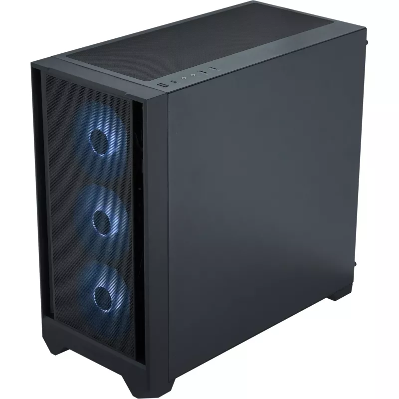 PC-Gehäuse Silentware Flow 110 A-RGB Schwarz — Mid-Tower-Gehäuse, gehärtetes Glas-Seitenpanel