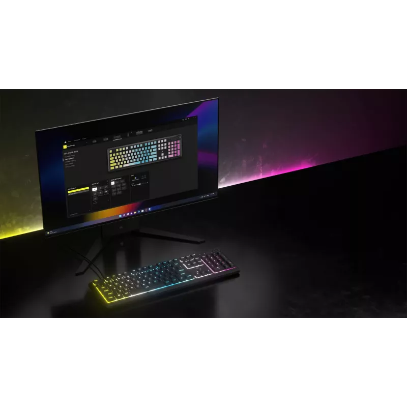 Corsair K55 CORE RGB Tastatur Gaming USB QWERTZ Deutsch Schwarz