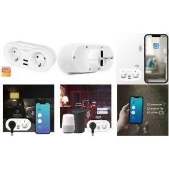 Intelligente Wi‑Fi‑Steckdose LOGILINK SH0102, weiß, 2 Steckdosen