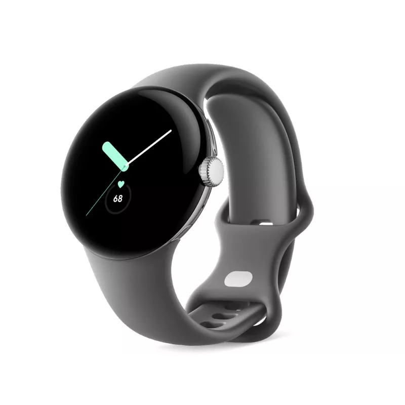 Google Pixel Watch – poliertes Silber – Smartwatch mit Armband