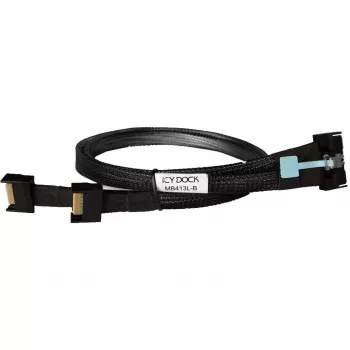 Laufwerksadapter ICY BOX MB413L-B – MCIO 8i SFF-TA-1016 auf 2× MCIO 4i SFF-TA-1016