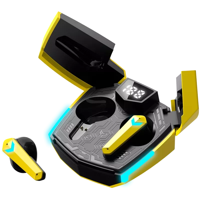 Canyon GTWS-2 Kopfhörer Kabellos Ohrhaken Gaming USB Type-C Bluetooth Lade-Dock Gelb (CND-GTWS2Y)