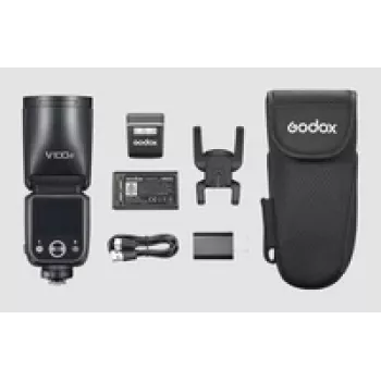 Kompaktblitz Godox V100 Schwarz 1,7 s Ladezeit batteriebetrieben