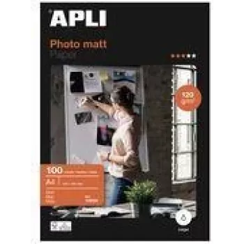 Fotopapier APLI 12626 A4 Weiß Matt 120 g/m² Inkjet