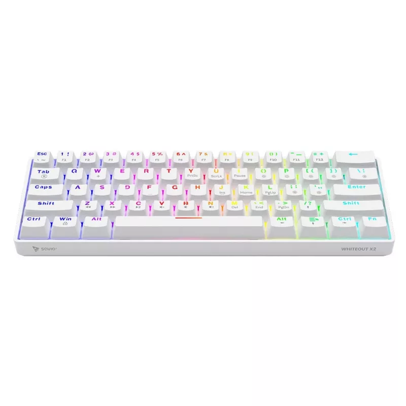 Mechanische Tastatur Whiteout X2, Blue Outemu, Hot Swap Savio Savgk-white