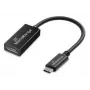 USB Typ-C zu DisplayPort Audio- und Videokonverter MediaRange MRCS235, 20 cm Kabel, Schwarz