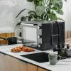 Elektroofen Adler AD 6028 — 60 l, 2000 W, freistehend, Drehregler, rotisserie, max. 230 °C, schwarz