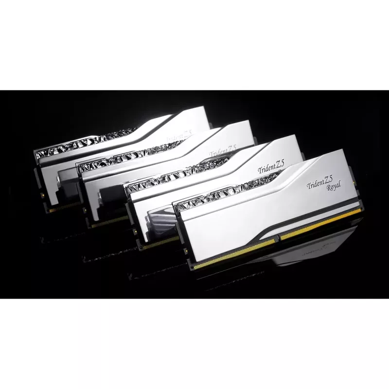 DIMM 32 GB DDR5-6400 (2x 16 GB) Dual-Kit, Arbeitsspeicher silber, F5-6400J3239G16GX2-TR5S, Trident Z5 Royal, INTEL XMP