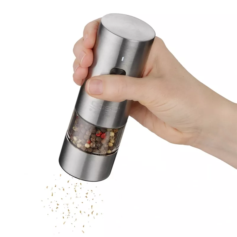 Caso Salz- und Pfeffermühle | SpiceDuo | Elektrisch | Gehäusematerial Edelstahl | Lithium