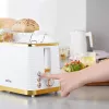 Toaster Petra PT5032WVDE 2-Scheiben, kompakter elektrischer 2-Schlitz-Toaster