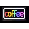 Neon LED-Leuchtschild ActiveJet AJE-NEON COFFEE, mehrfarbig, USB 5V, Aufputzmontage, AS-Kunststoffrahmen