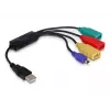 DeLock USB2.0 externer 4-Port-Kabel-HUB - Hub - 4 x USB2.0 - Desktop (61724)