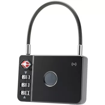 Smartes Vorhängeschloss Mili MiLock Schwarz Code Kabellos CR2032 Batterie