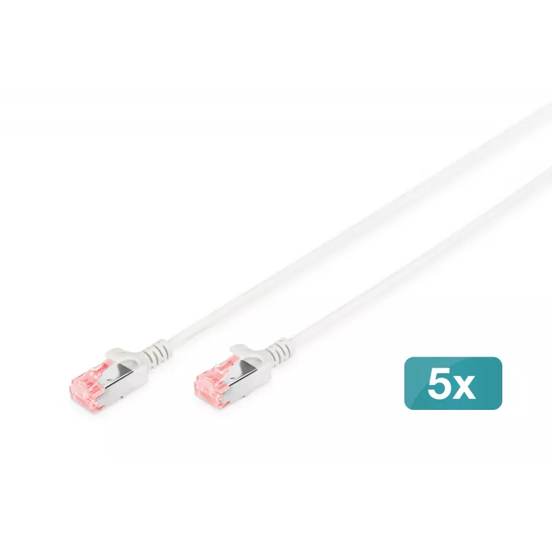 Netzwerkkabel Digitus CAT 6 U/FTP schlank Patchkabel RJ-45 Cat6 10 m Grau