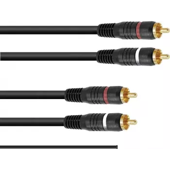 Cinchkabel Omnitronic 3020940N 2x2 geerdet 1,5 m