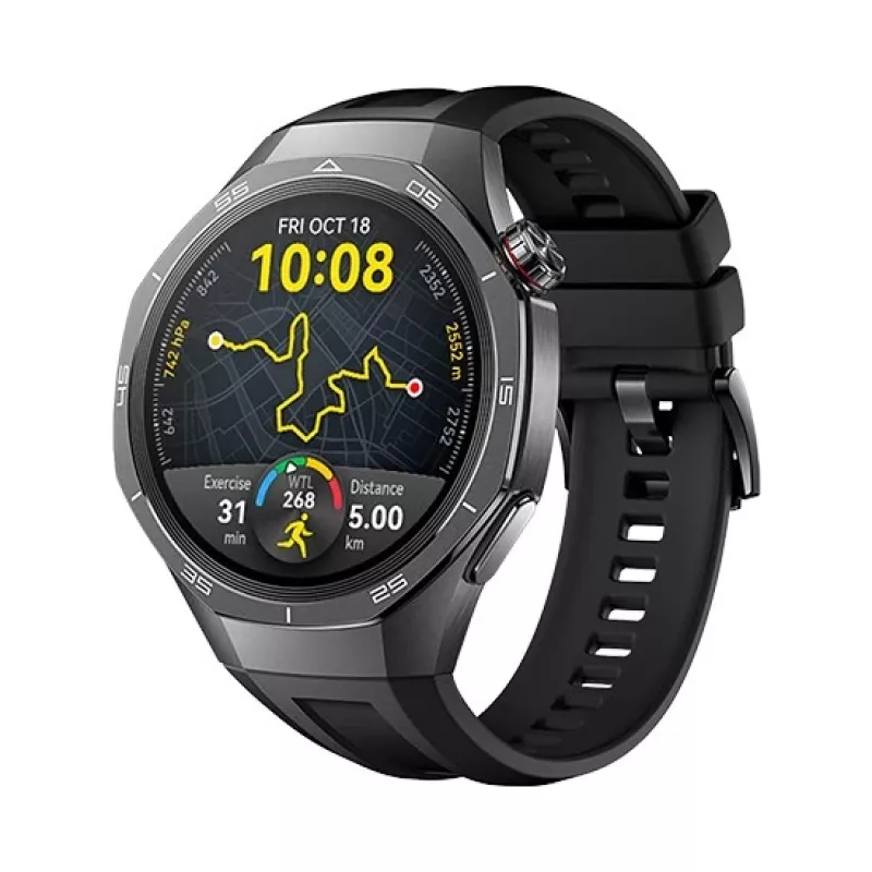 Smartwatch HUAWEI WATCH GT5 Pro 46mm — 1,43 Zoll AMOLED, GPS, 524 mAh, Titangehäuse, schwarzes Armband