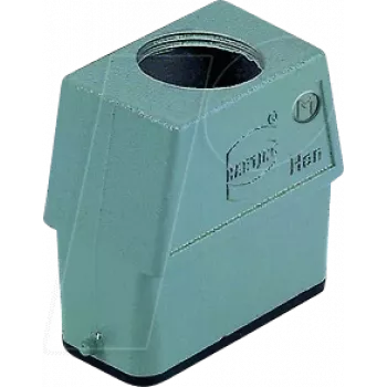 Steckverbindergehäuse Harting HAN 10 A-GG-M25, industrielles rechteckiges Metallgehäuse