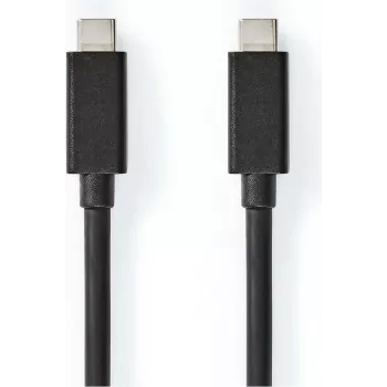 Nedis USB-Kabel | USB 3.2 Gen 2x2 | USB-C™ Stecker - USB-C™ Stecker | 100 W | 4K@60Hz | 20 Gbps | vernickelt | 2,00 m | Rund | PVC | Schwarz | Box