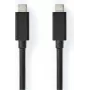 Nedis USB-Kabel | USB 3.2 Gen 2x2 | USB-C™ Stecker - USB-C™ Stecker | 100 W | 4K@60Hz | 20 Gbps | vernickelt | 2,00 m | Rund | PVC | Schwarz | Box