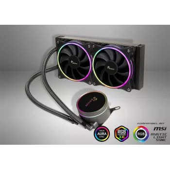 K Cooler Inter-Tech Flüssigkeitskühlung CPU Argus Iceman LC-240 RGB