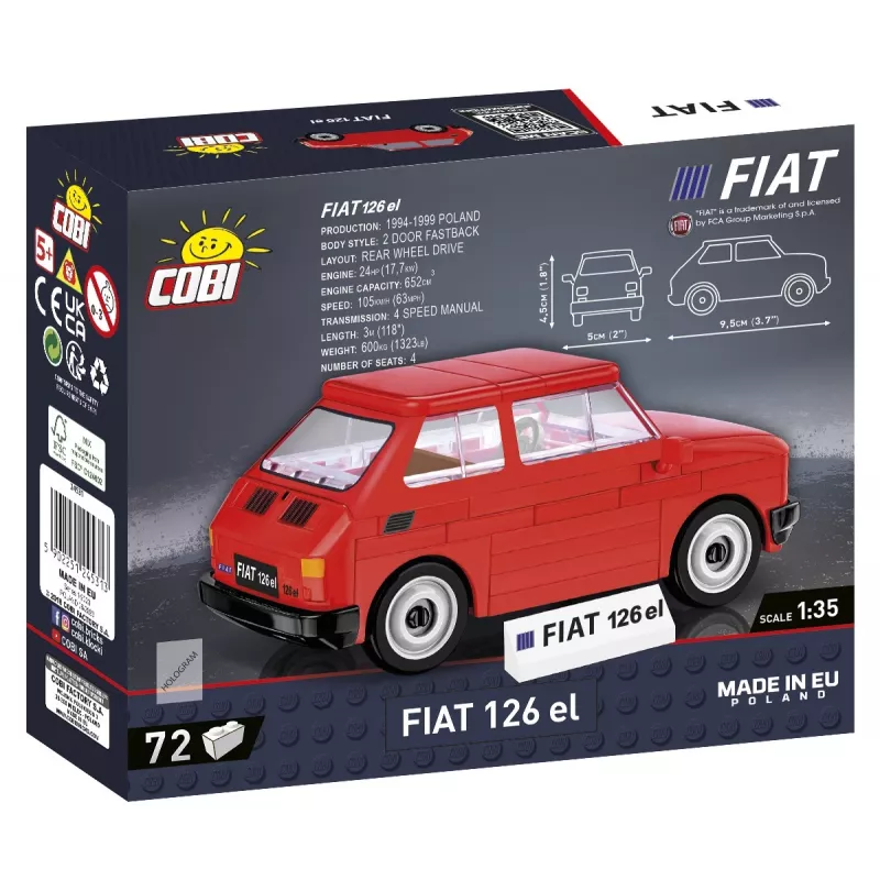 Baukasten Cobi Youngtimer Collection Fiat 126p el 24531 — 150 Teile
