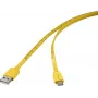 Renkforce USB-Kabel USB 2.0 USB-C-Stecker USB-A-Stecker Gelb Mass-Aufdruck metrisch (RF-6721076)