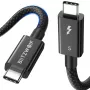 USB-C-Kabel BlitzWolf BW-HDC8 240 W 0,5 m – schwarz, leistungsstarkes USB-C-auf-USB-C-Lade- und Datenkabel